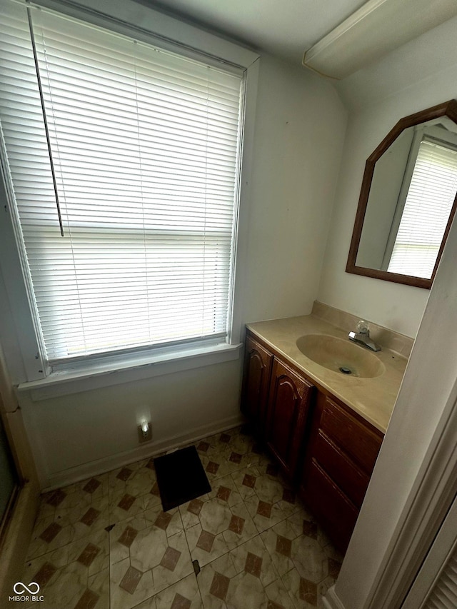 1000 Meadow Ln, Greencastle, IN 46135 - bathroom with vanity and baseboards