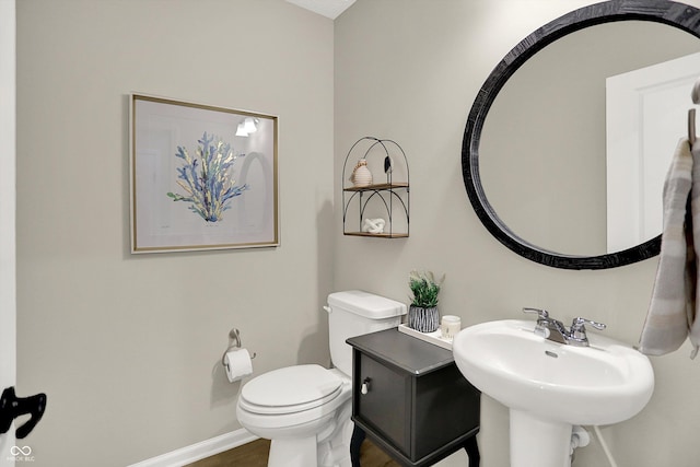 1319 Petit Verdot Dr, Westfield, IN 46074 - half bathroom with toilet and wood finished floors
