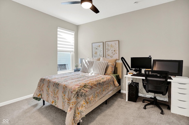 1319 Petit Verdot Dr, Westfield, IN 46074 - bedroom with carpet flooring, an office area, and ceiling fan