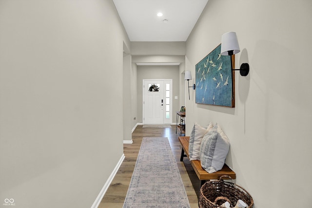 1319 Petit Verdot Dr, Westfield, IN 46074 - doorway to outside with baseboards and light wood-style flooring