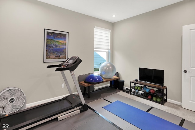 1319 Petit Verdot Dr, Westfield, IN 46074 - exercise area featuring baseboards