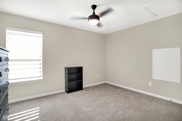1319 Petit Verdot Dr, Westfield, IN 46074 - carpeted empty room with ceiling fan and attic access