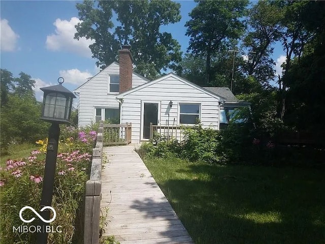 18378 Southeastern Pkwy, Fortville, IN 46040 - rear view of property with a chimney