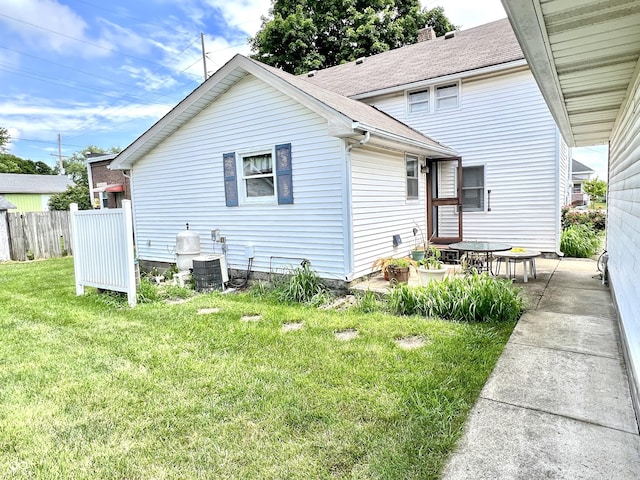 4096 N 200 W, Greenfield, IN 46140 - view of home's exterior featuring a central AC unit and a patio