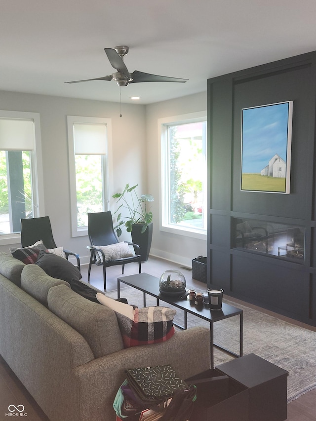 955 Dorman St, Indianapolis, IN 46202 - living area featuring plenty of natural light and ceiling fan