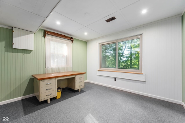 3669 Glenwood Dr, Martinsville, IN 46151 - unfurnished office featuring dark carpet and recessed lighting