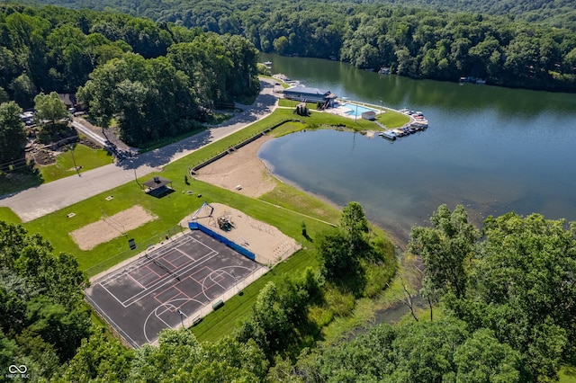 3669 Glenwood Dr, Martinsville, IN 46151 - bird's eye view of a heavily wooded area and a large body of water