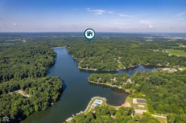3669 Glenwood Dr, Martinsville, IN 46151 - drone / aerial view of a forest and a large body of water