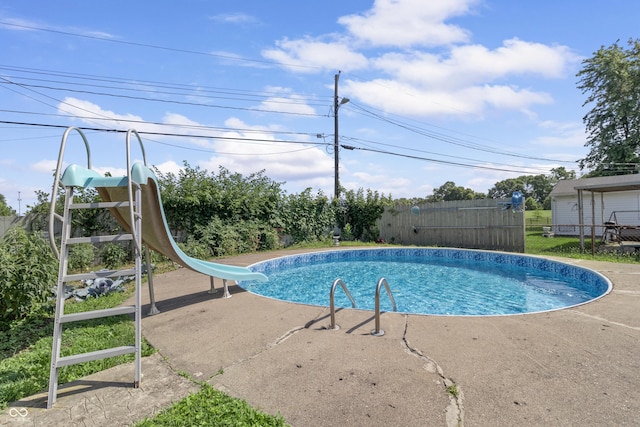 3534 Carr Ave, Indianapolis, IN 46221 - view of pool featuring a water slide