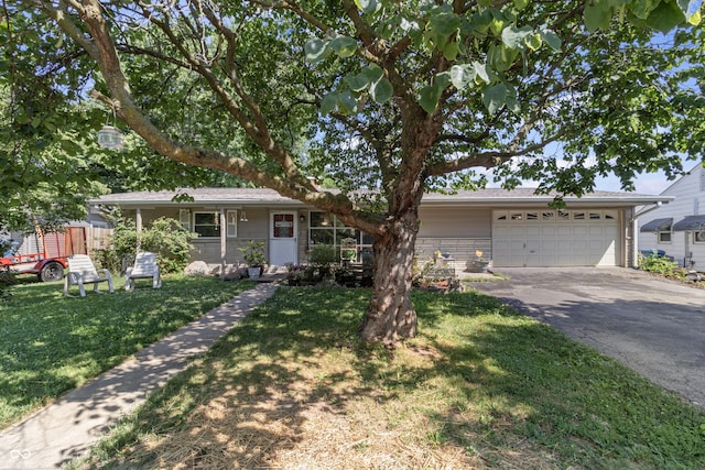 3534 Carr Ave, Indianapolis, IN 46221 - single story home with driveway, a front lawn, an attached garage, and brick siding