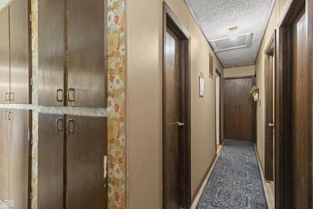 3534 Carr Ave, Indianapolis, IN 46221 - corridor with a textured ceiling and attic access