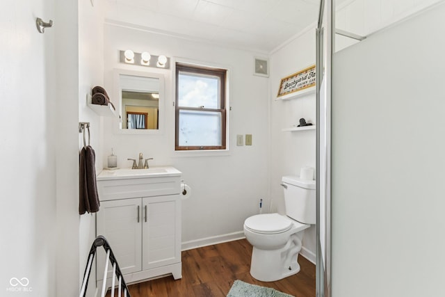 26735 Six Points Rd, Sheridan, IN 46069 - bathroom with vanity and wood finished floors