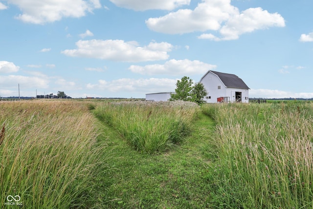 26735 Six Points Rd, Sheridan, IN 46069 - view of yard with a barn, an outbuilding, and a rural view