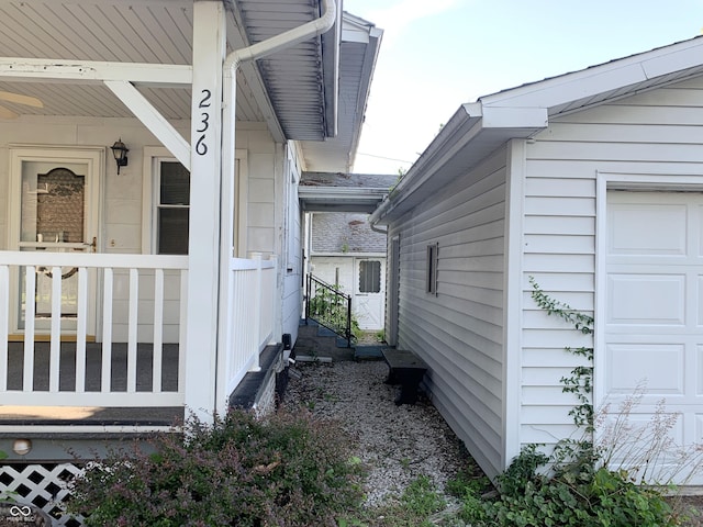 236 N Maple St, Dana, IN 47847 - view of side of home featuring a porch