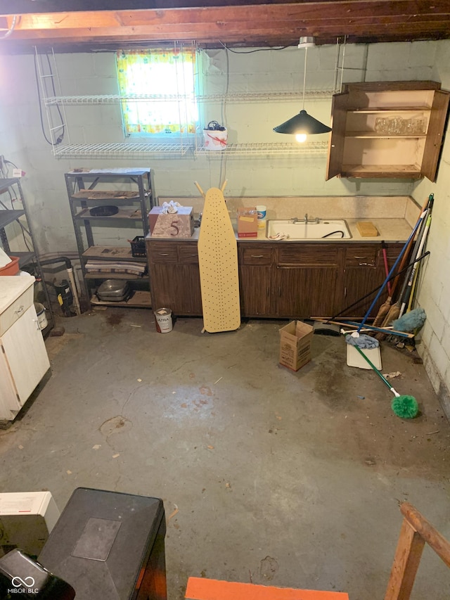 236 N Maple St, Dana, IN 47847 - basement with a sink