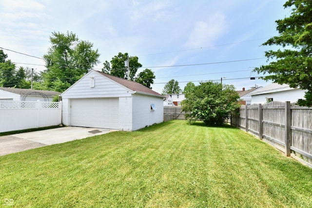 1336 N Butler Ave, Indianapolis, IN 46219 - fenced backyard with a garage and an outdoor structure