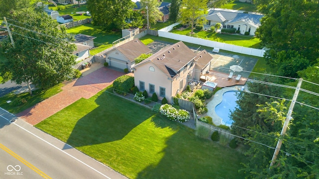 4224 River Rd, Columbus, IN 47203 - aerial perspective of suburban area with a pool area
