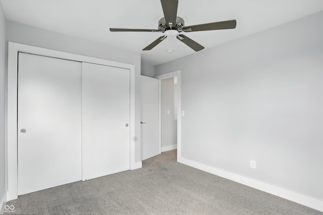 1905 Cornell Ave, Indianapolis, IN 46202 - unfurnished bedroom with carpet floors, a closet, and a ceiling fan