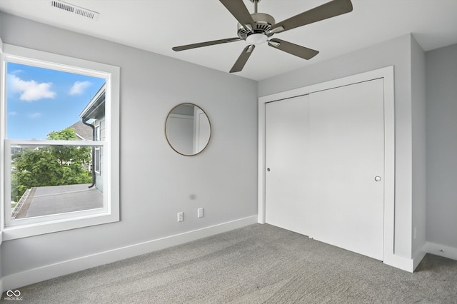 1905 Cornell Ave, Indianapolis, IN 46202 - unfurnished bedroom with carpet floors, a closet, and ceiling fan