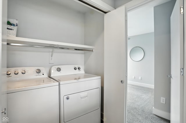 1905 Cornell Ave, Indianapolis, IN 46202 - washroom with washer and clothes dryer and carpet flooring