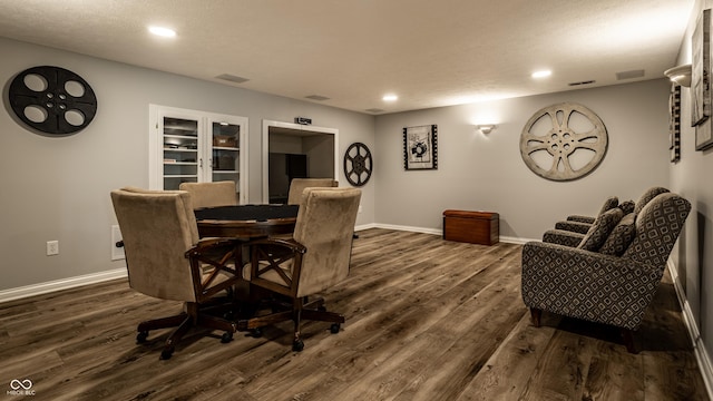295 Watershed Ct, Noblesville, IN 46062 - dining room with dark wood finished floors and recessed lighting