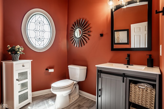 295 Watershed Ct, Noblesville, IN 46062 - half bathroom featuring wood finished floors and vanity