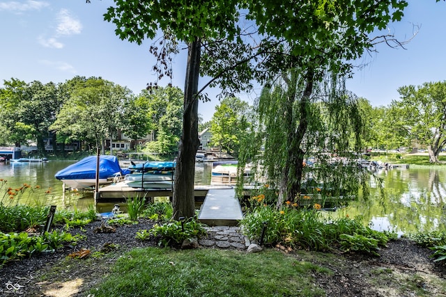 295 Watershed Ct, Noblesville, IN 46062 - dock area featuring a water view and view of scattered trees