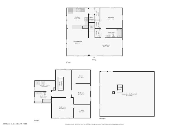 514 E 2nd St, Sheridan, IN 46069 - view of home floor plan