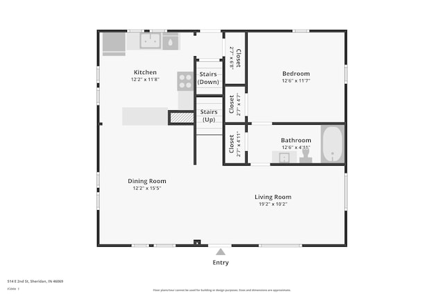 514 E 2nd St, Sheridan, IN 46069 - view of room layout