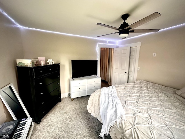 514 E 2nd St, Sheridan, IN 46069 - bedroom featuring carpet floors and ceiling fan