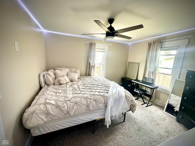 514 E 2nd St, Sheridan, IN 46069 - bedroom with carpet and ceiling fan
