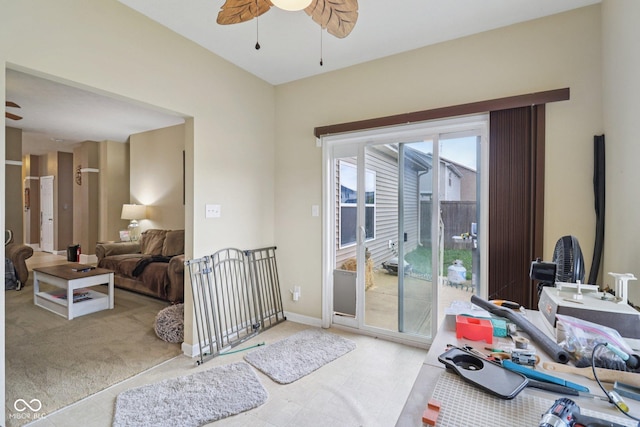 958 Denton Ct, Westfield, IN 46074 - office featuring a ceiling fan