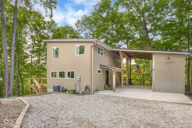 2350 E County Road 20 N, North Vernon, IN 47265 - view of front of house featuring a patio and a wooden deck