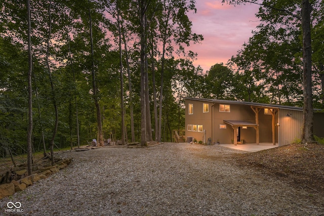 2350 E County Road 20 N, North Vernon, IN 47265 - back of house featuring driveway and a patio area
