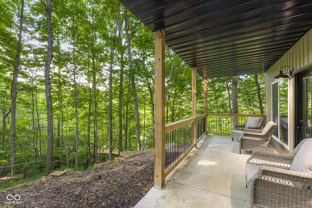 2350 E County Road 20 N, North Vernon, IN 47265 - view of patio / terrace featuring a view of trees