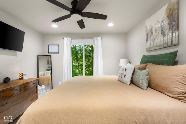 2350 E County Road 20 N, North Vernon, IN 47265 - bedroom featuring recessed lighting and a ceiling fan
