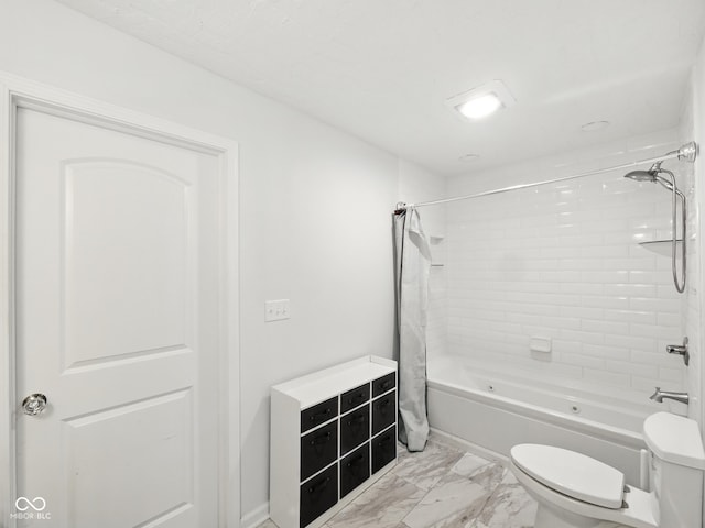856 Cypress N, Greenwood, IN 46143 - full bath with shower / bath combination with curtain and marble look tiles