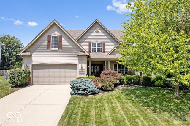 3818 Brasseur Ln, Carmel, IN 46033 - view of front of home featuring driveway, a garage, and a front lawn