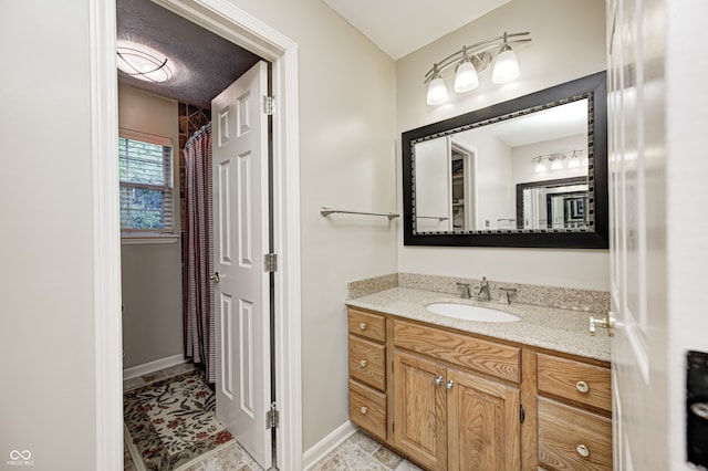 6813 Bluffgrove Dr, Indianapolis, IN 46278 - full bathroom with vanity and baseboards
