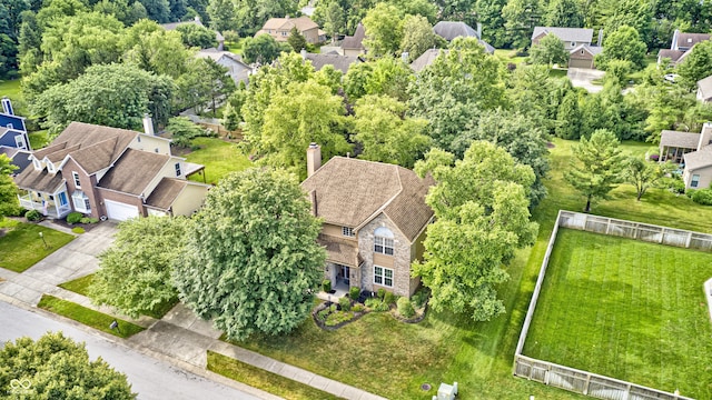 6813 Bluffgrove Dr, Indianapolis, IN 46278 - aerial perspective of suburban area