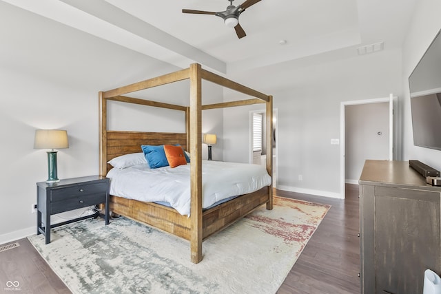 10795 Creekbed Cir, Fishers, IN 46038 - bedroom featuring wood finished floors and ceiling fan