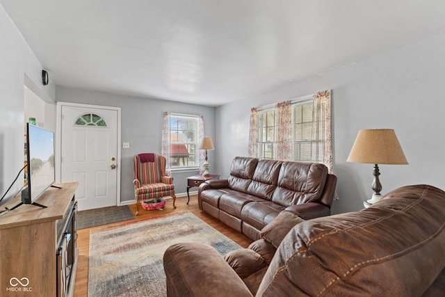 2017 E Legrande Ave, Indianapolis, IN 46203 - living area with light wood-style flooring and baseboards