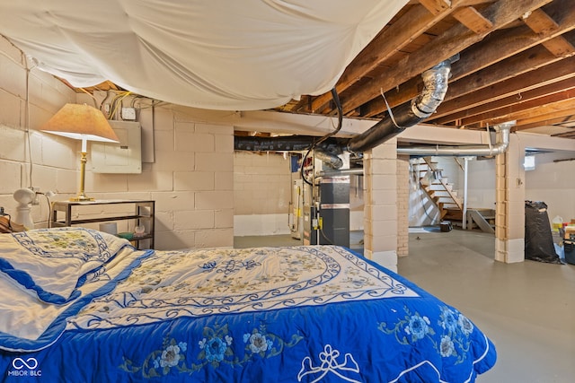2017 E Legrande Ave, Indianapolis, IN 46203 - bedroom featuring electric panel and finished concrete floors