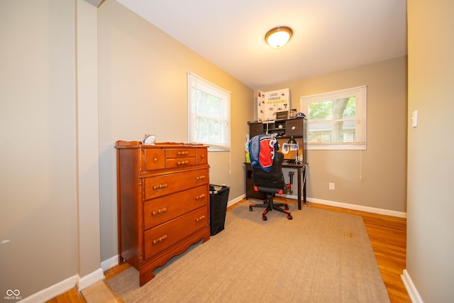 7224 N Tuxedo St, Indianapolis, IN 46240 - office with light wood-type flooring and baseboards