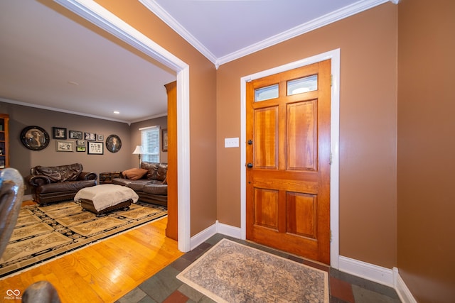 7224 N Tuxedo St, Indianapolis, IN 46240 - foyer entrance with ornamental molding and baseboards