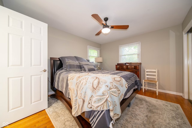 7224 N Tuxedo St, Indianapolis, IN 46240 - bedroom featuring wood finished floors and ceiling fan