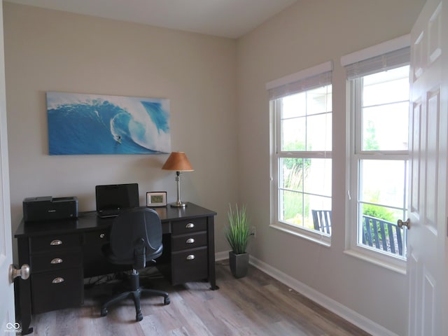 2272 Trefoil Dr, Plainfield, IN 46168 - office featuring wood finished floors and baseboards