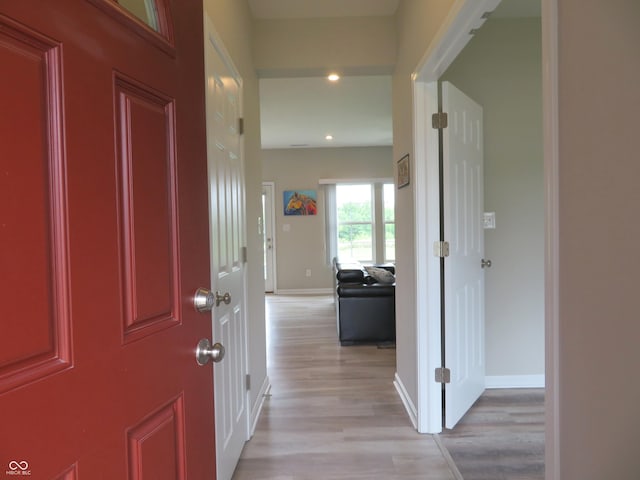 2272 Trefoil Dr, Plainfield, IN 46168 - entryway with light wood-style flooring and recessed lighting