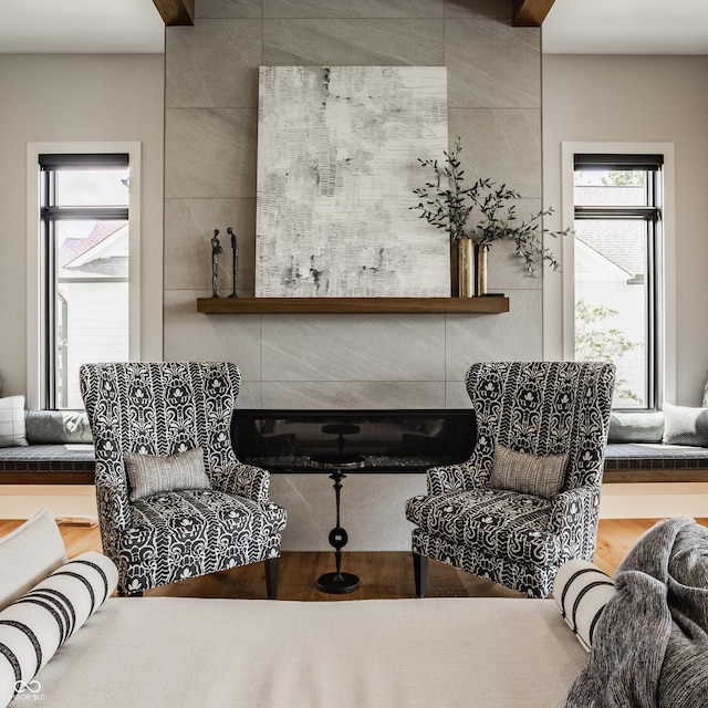 12022 Otto Ln, Carmel, IN 46032 - sitting room featuring wood finished floors