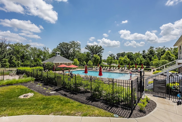 12022 Otto Ln, Carmel, IN 46032 - community pool featuring view of wooded area
